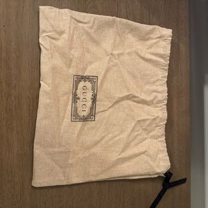 Gucci Beige Fabric Bag with Black Accents